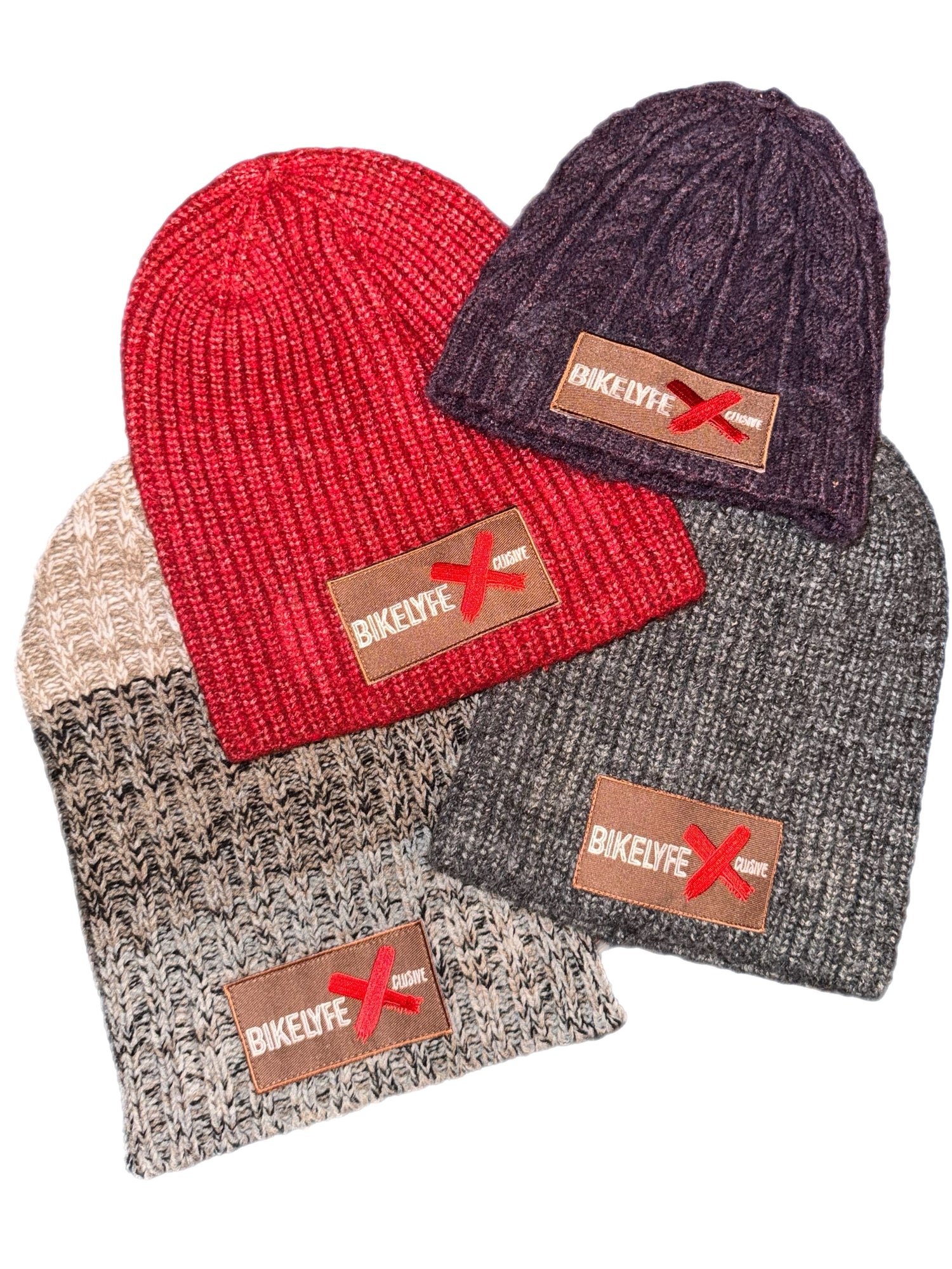 BikelyfeX patched Cuffless slouchy beanie