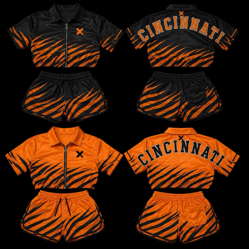 Women’s XCLUSIVE Cincinnati Crop Windbreaker Set