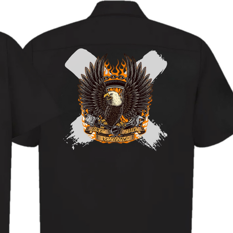 BikelyfeX Eagle Mechanic button up + FREE TSHIRT